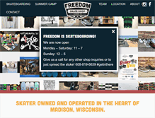 Tablet Screenshot of freedomskateshopmadison.com